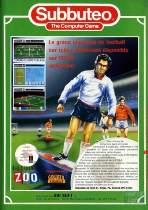 Subbuteo - The Computer Game (1990)(Electronic Zoo) ROM download