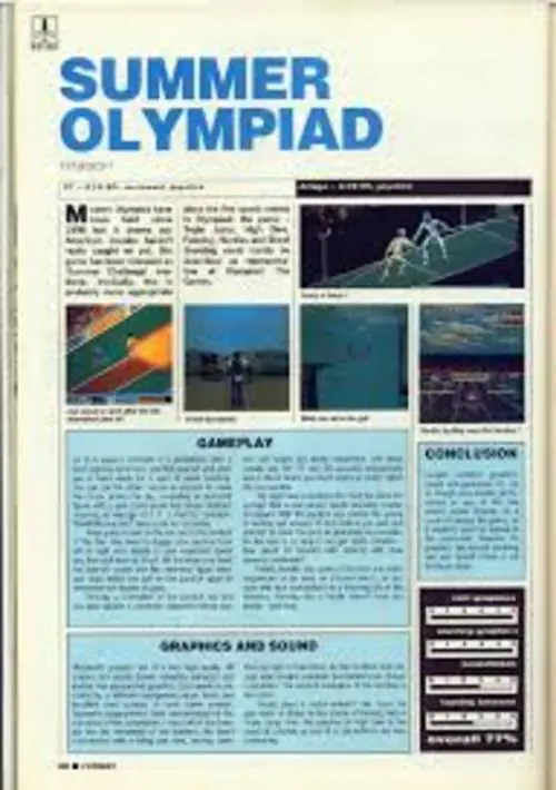 Summer Olympiad (1988)(Tynesoft) ROM download