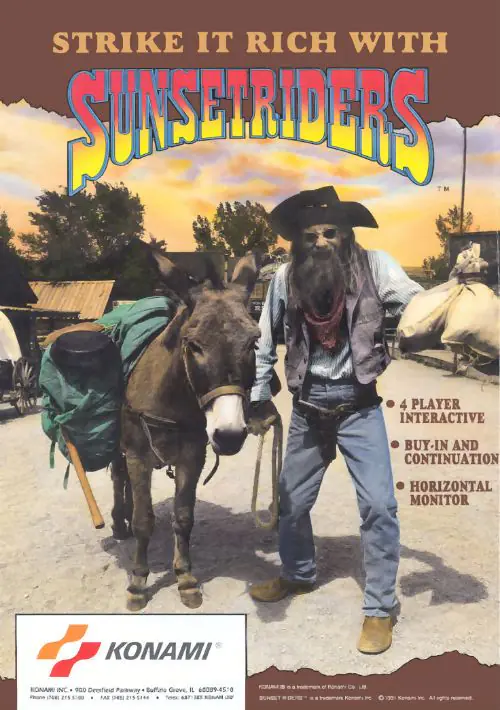 Sunset Riders (2 Players ver ABD) ROM download