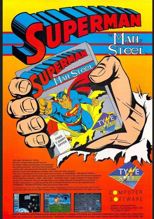 Superman - Man Of Steel (1989)(Tynesoft)(Disk 2 Of 2)[h TSTH][bootfile] ROM download