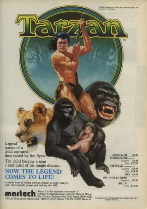 Tarzan (UK) (1986) [a2].dsk ROM download