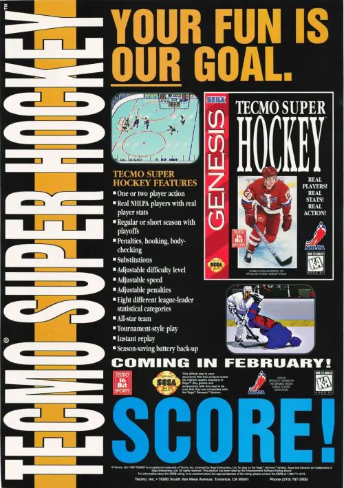 Tecmo Super Hockey ROM download