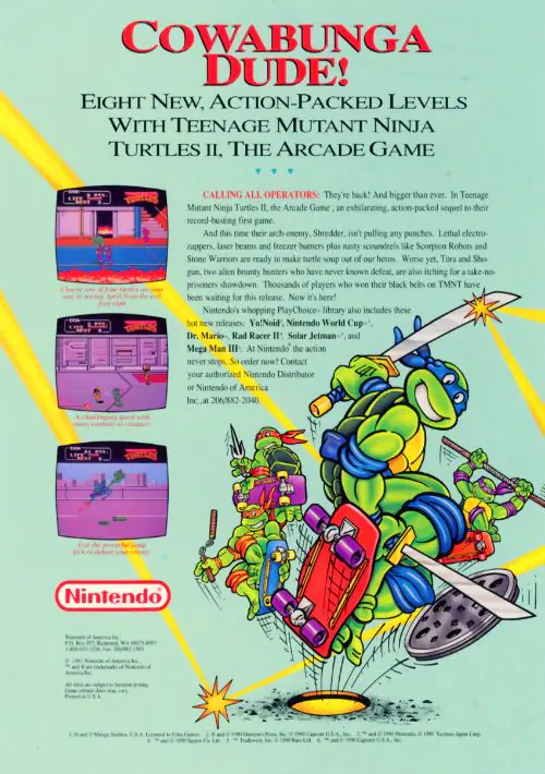 Teenage Mutant Ninja Turtles II - The Arcade Game (PlayChoice-10) ROM download