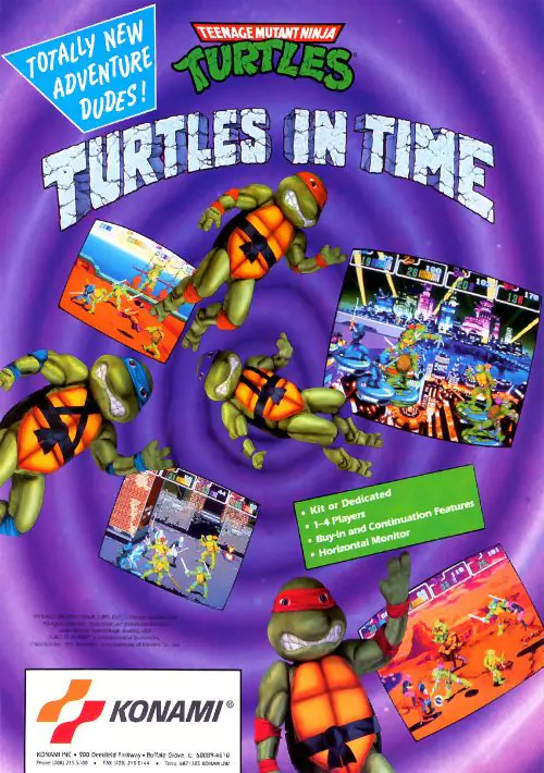 Teenage Mutant Ninja Turtles - Turtles in Time (4 Players ver UAA) ROM download