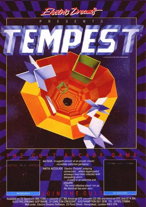 Tempest (1987)(Electric Dreams Software)[a] ROM download