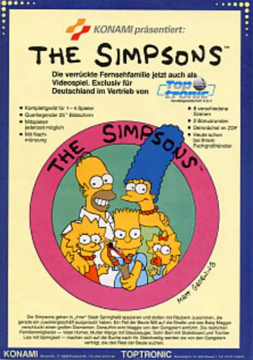 The Simpsons (2 Players World, set 1) ROM download