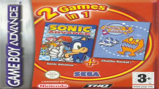 2 Games in 1 : Sonic Advance + Sonic Battle [Europe] - Nintendo Gameboy  Advance (GBA) rom download