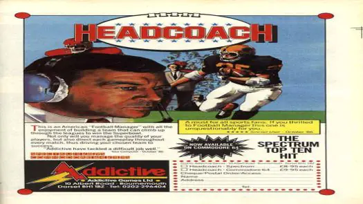 Head Coach (1986)(Addictive Games)[a]