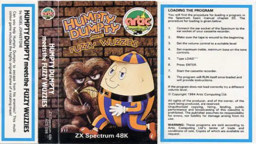 Humpty Dumpty Meets The Fuzzie Wuzzies (1984)(Artic Computing)