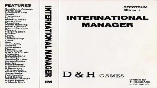 International Manager (1986)(Cult Games)[re-release]