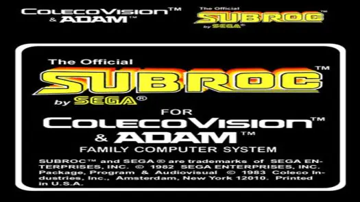 Subroc (1983)(Sega)
