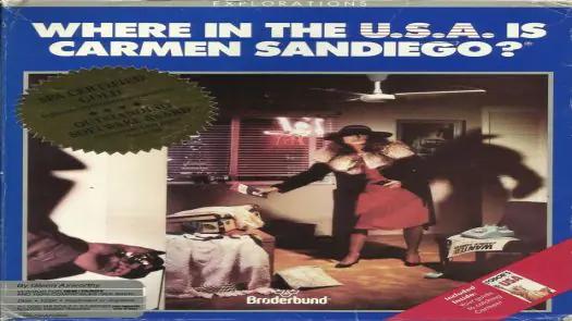 Where In The USA Is Carmen Sandiego (1986)(Broderbund)[cr](Disk 1 Of 1 Side A)