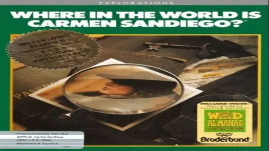 Where In The World Is Carmen Sandiego (1985)(Broderbund)[h Emulator Fixed](Disk 1 Of 1 Side A)