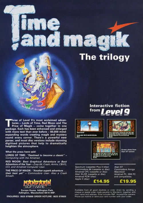 Time And Magik Pack (UK) (1988) (Disk 1 Of 2) [a1].dsk ROM download