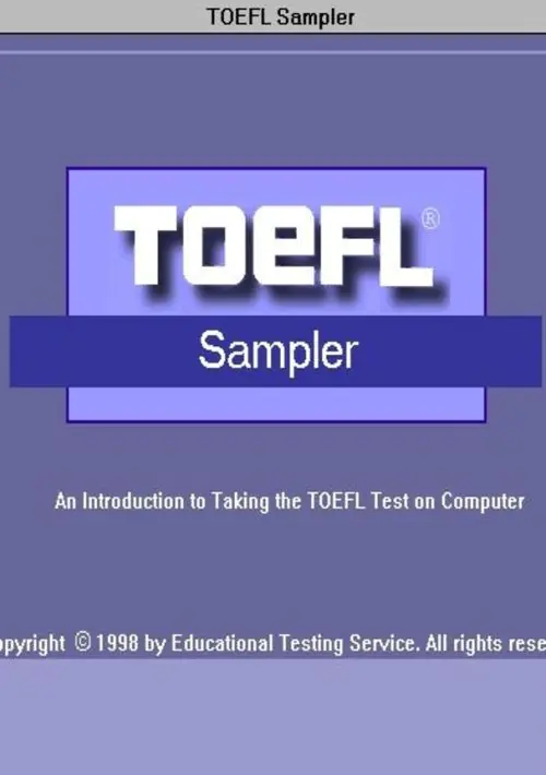 TOEFL Sampler ROM download