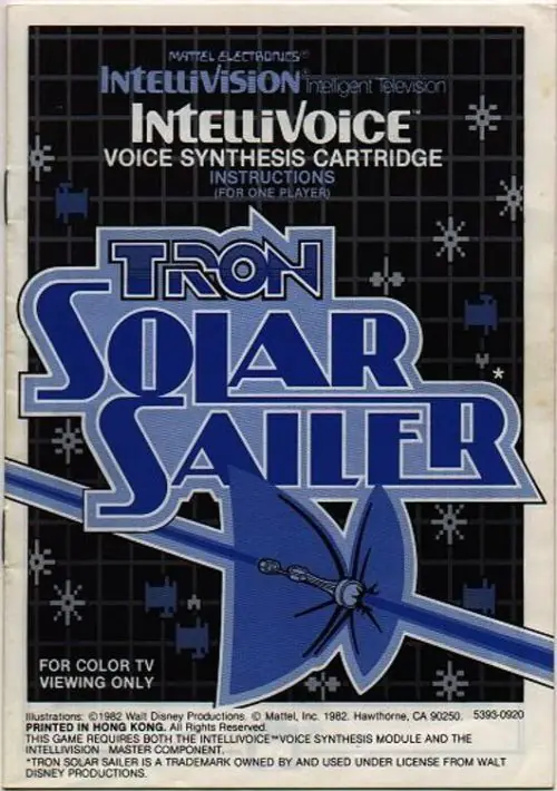 TRON - Solar Sailer (1982) ROM download