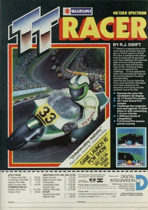 TT Racer (1986)(Byte Back)[re-release] ROM