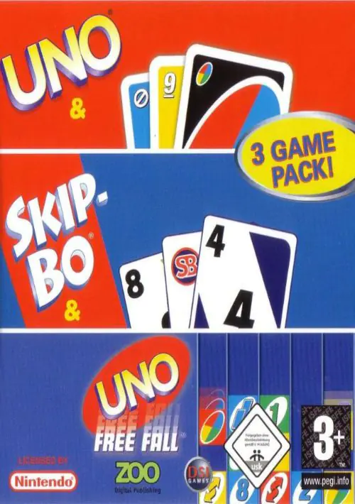 Uno - Skip-Bo - Uno Free Fall (3 Game Pack) (Sir VG)(E) ROM download