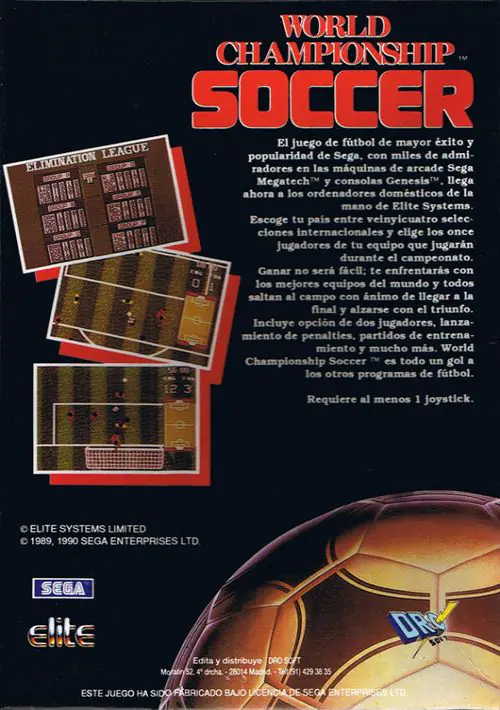 World Championship Soccer (1991)(Dro Soft)[re-release] ROM download