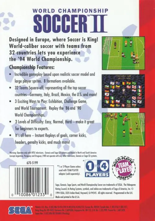 World Championship Soccer II (Europe) ROM download