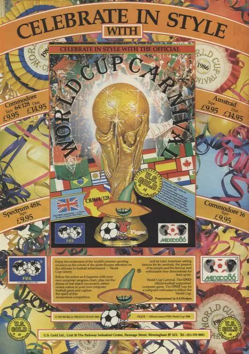 World Cup Carnival (1986)(U.S. Gold)[a] ROM download