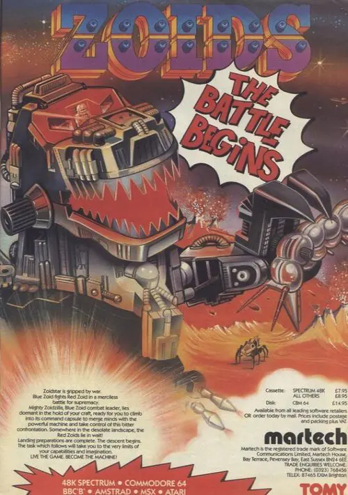 Zoids - The Battle Begins (1985)(Martech Games)[a] ROM download